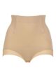 Ladies 1 Pack Ambra  It's a Cinch Hi Waisted Brief Underwear - Rose Beige