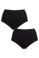 Women's 2 Pack Ambra Seamless Smoothies Full Brief - Black