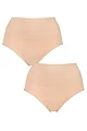 Women's 2 Pack Ambra Seamless Smoothies Full Brief - Rose Beige