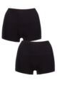 Women's 2 Pack Ambra Seamless Smoothies Shorties - Black