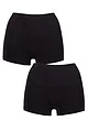Women's 2 Pack Ambra Seamless Smoothies Shorties - Black