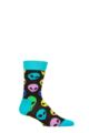 Mens and Ladies 1 Pair Happy Socks Aliens Socks - Multi