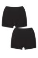 Women's 2 Pack Ambra Seamless Smoothies Shorties Underwear - Black