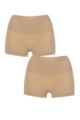 Women's 2 Pack Ambra Seamless Smoothies Shorties - Rose Beige