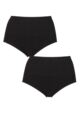 Women's 2 Pack Ambra Seamless Smoothies Full Brief - Black