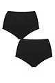 Women's 2 Pack Ambra Seamless Smoothies Full Brief - Black