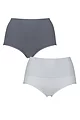 Women's 2 Pack Ambra Seamless Smoothies Full Brief - Steel / Cool Blue