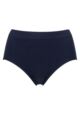 Ladies 1 Pack Ambra Organic Cotton Full Brief Underwear - Navy
