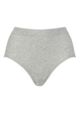 Ladies 1 Pack Ambra Organic Cotton Full Brief Underwear - Mid Grey Marl