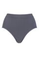 Ladies 1 Pack Ambra Organic Cotton Full Brief Underwear - Steel