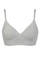 Ladies 1 Pack Ambra Organic Cotton Wirefree Bra Underwear - Mid Grey Marl