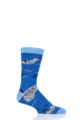 Mens and Ladies 1 Pair Shared Earth Fair Trade Bamboo Seals Socks - Blue