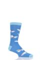 Mens and Ladies 1 Pair Shared Earth Fair Trade Bamboo Butterflies Socks - Blue