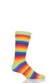 Mens and Ladies 1 Pair Shared Earth Rainbow Fair Trade Bamboo Socks - Multi