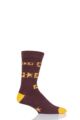 Mens and Ladies 1 Pair Shared Earth Dancing Fair Trade Bamboo Socks - Brown