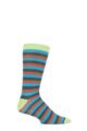 Mens and Women's 1 Pair Shared Earth Stripes Fair Trade Bamboo Socks - Multi