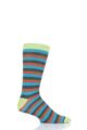 Mens and Ladies 1 Pair Shared Earth Stripes Fair Trade Bamboo Socks - Multi