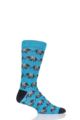 Mens and Ladies 1 Pair Shared Earth Elephants Fair Trade Bamboo Socks - Turquoise