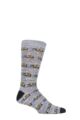 Mens and Women's 1 Pair Shared Earth Elephants Fair Trade Bamboo Socks - Grey