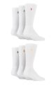 Mens 6 Pair Ralph Lauren Cotton Crew Sports Socks - White Multi