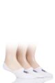 Mens 3 Pair Ralph Lauren Light Weight Cotton Trainer Liner Socks - White