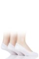 Mens 3 Pair Ralph Lauren No Show Cotton Trainer Liner Socks - White