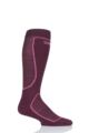 Mens and Ladies 1 Pair UpHillSport "Eno" Alpine Ski 4 Layer M5 Socks - Dark Red