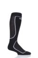 Mens and Ladies 1 Pair UpHillSport "Eno" Alpine Ski 4 Layer M5 Socks - Black