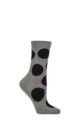 Women's 1 Pair Caroline Gardner Patterned Bamboo and Cotton Blend Socks - Spot Charcoal / Black