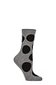 Women's 1 Pair Caroline Gardner Patterned Bamboo and Cotton Blend Socks - Spot Charcoal / Black