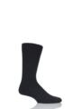 Mens 1 Pair Pantherella Merino Wool Ribbed Leisure Socks - Black