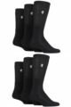 Mens 6 Pair Pringle Bamboo Cushioned Sports Socks Exclusive To SOCKSHOP - Black