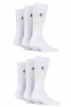 Mens 6 Pair Pringle Bamboo Cushioned Sports Socks Exclusive To SOCKSHOP - White