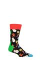 Mens and Ladies 1 Pair Happy Socks Bring It On Socks - Black