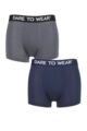 Mens 2 Pack Dare to Wear Bamboo Trunks - Navy / Grey