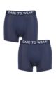 Mens 2 Pack Dare to Wear Bamboo Trunks - Navy