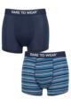 Mens 2 Pack Dare to Wear Bamboo Trunks - Navy / Blue