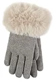 Womens 1 Pair SOCKSHOP Heat Holders Hollis Faux Fur Gloves - Light Grey