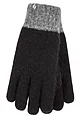 Womens 1 Pair SOCKSHOP Heat Holders Skye Textured Yarn Gloves - Black