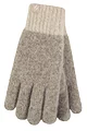 Womens 1 Pair SOCKSHOP Heat Holders Skye Textured Yarn Gloves - Natural