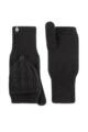 Ladies 1 Pair SOCKSHOP Heat Holders Ash Cable Knit Converter Mittens - Black