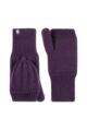 Ladies 1 Pair SOCKSHOP Heat Holders Ash Cable Knit Converter Mittens - Purple