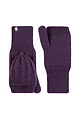 Women's 1 Pair SOCKSHOP Heat Holders Ash Cable Knit Converter Mittens - Purple