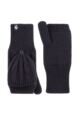 Ladies 1 Pair SOCKSHOP Heat Holders Ash Cable Knit Converter Mittens - Navy