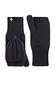 Women's 1 Pair SOCKSHOP Heat Holders Ash Cable Knit Converter Mittens - Navy