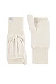 Women's 1 Pair SOCKSHOP Heat Holders Ash Cable Knit Converter Mittens - Cream