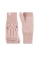Ladies 1 Pair SOCKSHOP Heat Holders Ash Cable Knit Converter Mittens - Dusky Pink