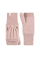 Women's 1 Pair SOCKSHOP Heat Holders Ash Cable Knit Converter Mittens - Dusky Pink