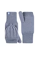 Women's 1 Pair SOCKSHOP Heat Holders Ash Cable Knit Converter Mittens - Dusky Blue