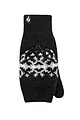 Women's 1 Pack SOCKSHOP Heat Holders Heather Patterned Converter Mittens - Black